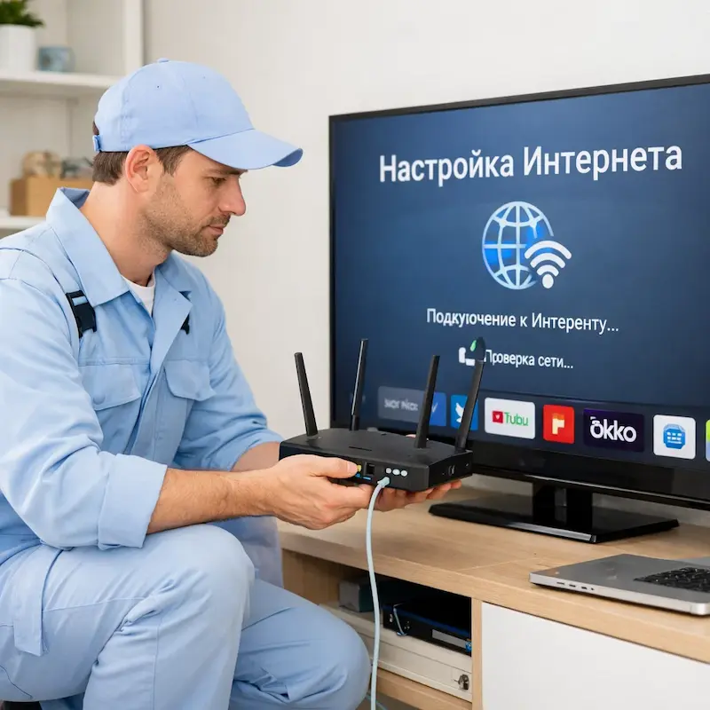 Настройка интернета на телевизоре в Шатуре