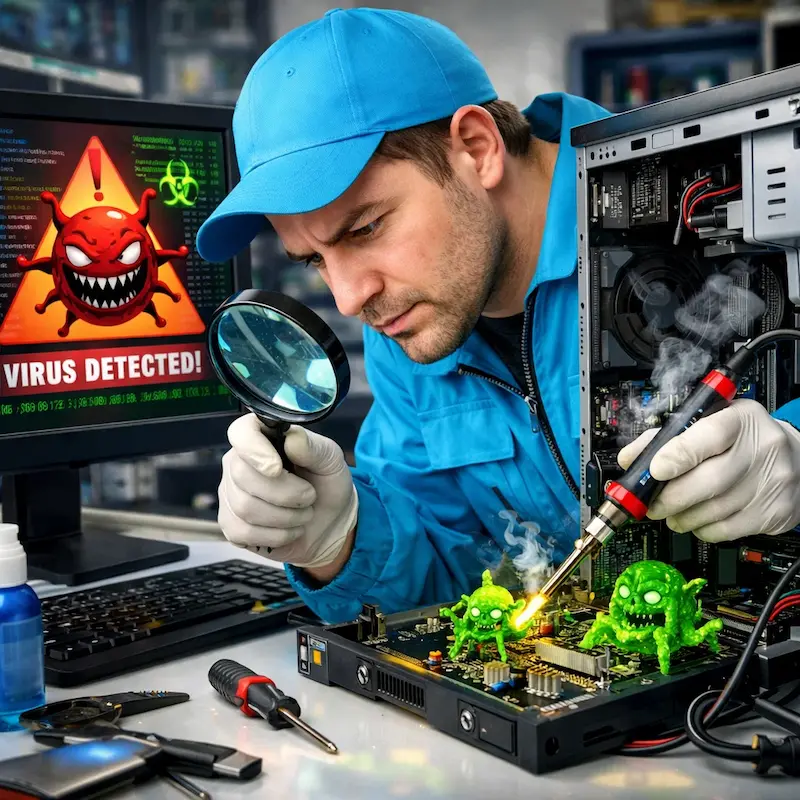 Вылечить компьютерный вирус в Шатуре