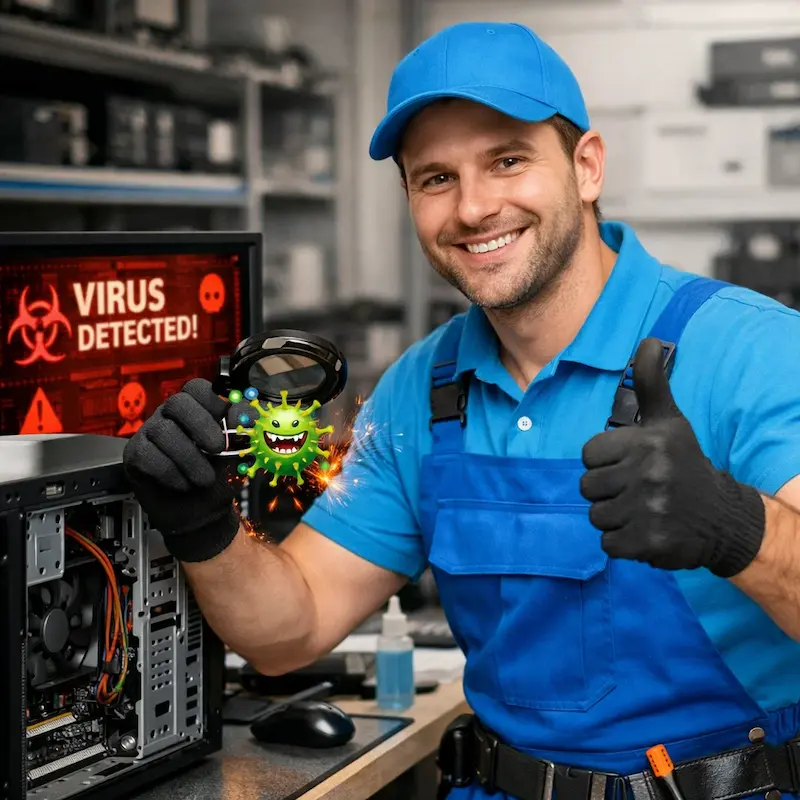 Удаление вирусов с компьютера в Шатуре